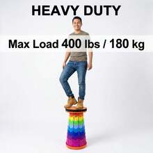 Highly Portable Foldable Stool | 400 Lbs Weight Capacity, Foldable & Compact, Quick Assembly, Fits In Backpack, Lightweight & Durable, Multi-Color Options, Suitable For Indoor/Outdoor Activities Like Camping, Hiking, Fishing - Multicolor - View 8