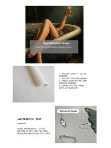 1pc Frameless Vintage Western Dirty Martini Sage Green Bathroom Poster Bikini Preppy Wall Art Canvas Print For Living Room, Bedroom, Dorm Room Decor - Bathroom - View 11
