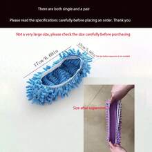 1只/2只装可重复使用拖把拖鞋，适合万圣节和返校季，超细纤维除尘拖把袜，男女通用，适用于家庭、办公室、浴室、厨房 - 彩色 - 查看 2