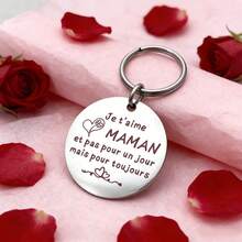 送给妈妈和奶奶的独特母亲节、情人节、感恩节礼物——不锈钢钥匙扣 - 銀色 - 查看 2