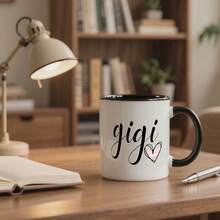 INGIFTA Gigi Mug, 1 Piece, 11 Oz, Ceramic Coffee Cup. Gigi Gift. Gigi Coffee Cup. Gigi Gift. Grandma Mug. Grandma Gift. Mother's Day Gift. Gigi Gift Idea. - 黑色 - 查看 5