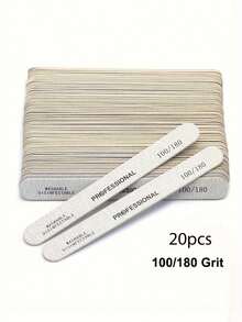 Bộ 50/20/10 dũa móng tay bằng gỗ mỏng, dũa mài gỗ 100/180 grit, dũa đánh bóng hai mặt 180/240 grit, dũa đánh bóng móng chuyên nghiệp, dũa đánh bóng hai mặt hình thuyền bằng gỗ, thích hợp cho móng tự nhiên, tiệm làm móng tại nhà, móng acrylic, v.v. - dũa móng tay - Xem 13