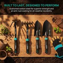 3/4/5pcs 2-In-1 Gardening & Beach Multifunctional Tool Set | Heavy Duty Tool Kit | Multipurpose Shovel & Rake Set For Planting, Digging, Shell Collecting And Beach Strolling - A - View 2