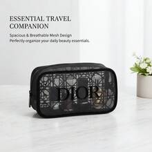 DIOR Beauté Black Mesh Makeup Bag – Cosmetic Pouch, Travel Organizer - 黑色 - 查看 2