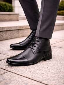 Men's Dress Boot, Smart Casual Style, Black Dress Boot - 黑色 - 查看 2