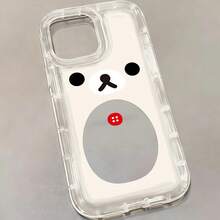 Cartoon R-Rilakkumas Cute Bear Lovely Phone Cases For 17 16 15 14 13 12 11 Promax Pro Plus Clear Back Transparent Shockproof Protective Cover - 1 - Xem 6