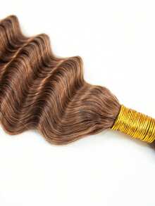 Y WIGS 深波浪鬆散人髮,波希米亞編髮髮束,#30 淺棕色,95-100g,18-20 英吋,100% Remy 人髮接髮,無瀏海,單股人髮編髮束,適用於日常、節日、度假、足球賽、運動 - S30 - 查看 9