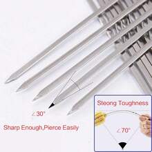 Metal BBQ Skewers – 10-Pack (14-Inch) - Flat Stainless Steel Skewers For Grilling, Reusable BBQ Set - Silver - View 4