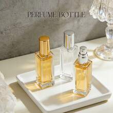 2 chai nước hoa vuông 30ml có thể tái sử dụng, chai xịt mẫu mỹ phẩm, chai thủy tinh trong suốt đáy dày, thích hợp để chiết lại tinh dầu, nước hoa, sản phẩm chăm sóc da. - Nhiều màu - Xem 3