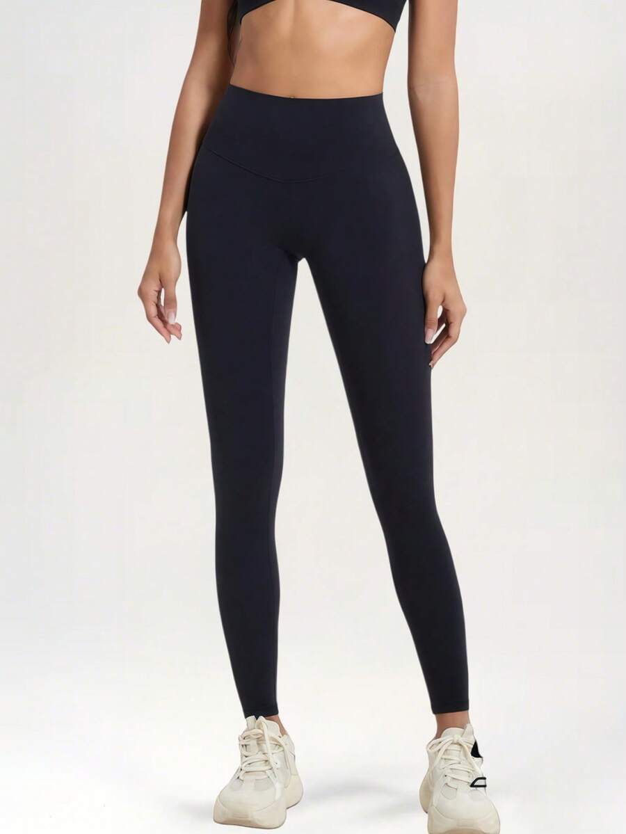 Women's Sports Leggings, Casual High Waisted Tie Dye Yoga Pants, Running Sports Leggings, Stretch Slim Yoga Pants - màu đen - Xem 1