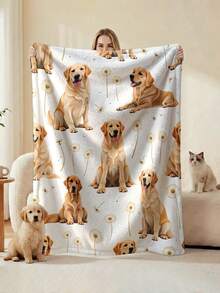 1件卡通动物爪印法兰绒宠物毯，四季通用宠物毯，柔软防滑法兰绒材质，可用作床垫或毯子，可机洗，适合小型/中型/大型犬猫 - 120*150 - 查看 10