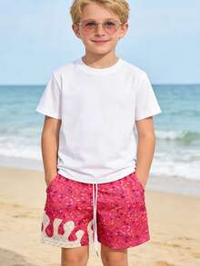 Boys' And Girls' Shorts, B-L101 Ice Cream Color Scheme, Casual Style For Spring And Summer, Suitable For Everyday Wear, Birthday Or Holiday Gifts. - Style5 - View 4