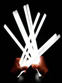 10/20pcs 14-Inch Extra Thick Glow Sticks. These Super Bright Glow Sticks Have Long-Lasting Luminescence In The Dark, Suitable For Parties, Weddings, Concerts, Birthdays, Festivals, Outdoor Activities, Gift Recommendations, Birthday Decorations, Party Lighting, Glow Parties, Party Decorations, Carnival Party Supplies, And Party Toys. Glow Party Supplies, New Year Party Supplies. - White - View 3