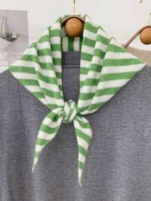 1 chiếc băng đô/khăn tam giác kẻ sọc dành cho nữ, khăn choàng dệt kim đa năng cho mùa xuân/hè, khăn trùm đầu ấm áp dễ phối với váy và áo sơ mi, quà tặng ngày Valentine. - Nhiều màu - Xem 11