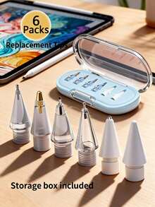 6pcs 2B Soft Replacement Nibs, Compatible With Apple Pencil 1st/2nd/3rd Generation And Apple Pencil Pro, Suitable For IPad Pro Stylus - Multicolor - View 17