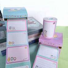 chiikawa 1盒卡通便签纸，优质办公可拆卸便签本，新年/情人节/复活节礼物【随机款式】 - 彩色 - 查看 5