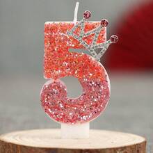 1pc Red Princess Crown Shaped Birthday Candle - Red Princess Crown CQ - View 8