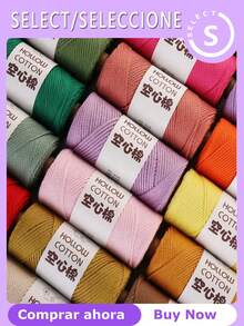 2mm Hollow Cotton Yarn, Suitable For DIY Crochet Bags, Handmade Knitting, Hats, Round Ropes, Pearl Strings - LUGU - View 1
