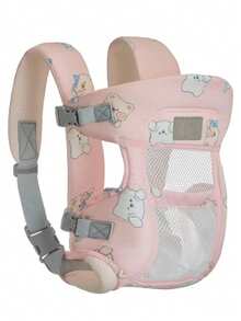 1 địu em bé, dây đeo vai có thể điều chỉnh, thiết kế công thái học nhẹ, phù hợp cho bé từ 3,2-20 kg (7-44 lbs), dễ đeo, dành cho bé từ 0-24 tháng tuổi. - Nhiều màu - Xem 12