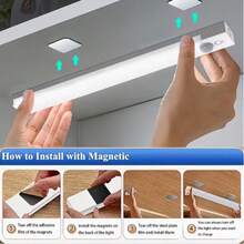 3PCS - 120° Panoramic Sensor Cabinet Light | 3 Color Temperatures & Stepless Dimming | USB Rechargeable For On-Demand Lighting | Automatic Illumination For Closets & Stairs | A Practical Essential & Creative Holiday Gift - 30CM Tri-color Light-diffusing Filter - 3PCS - View 5