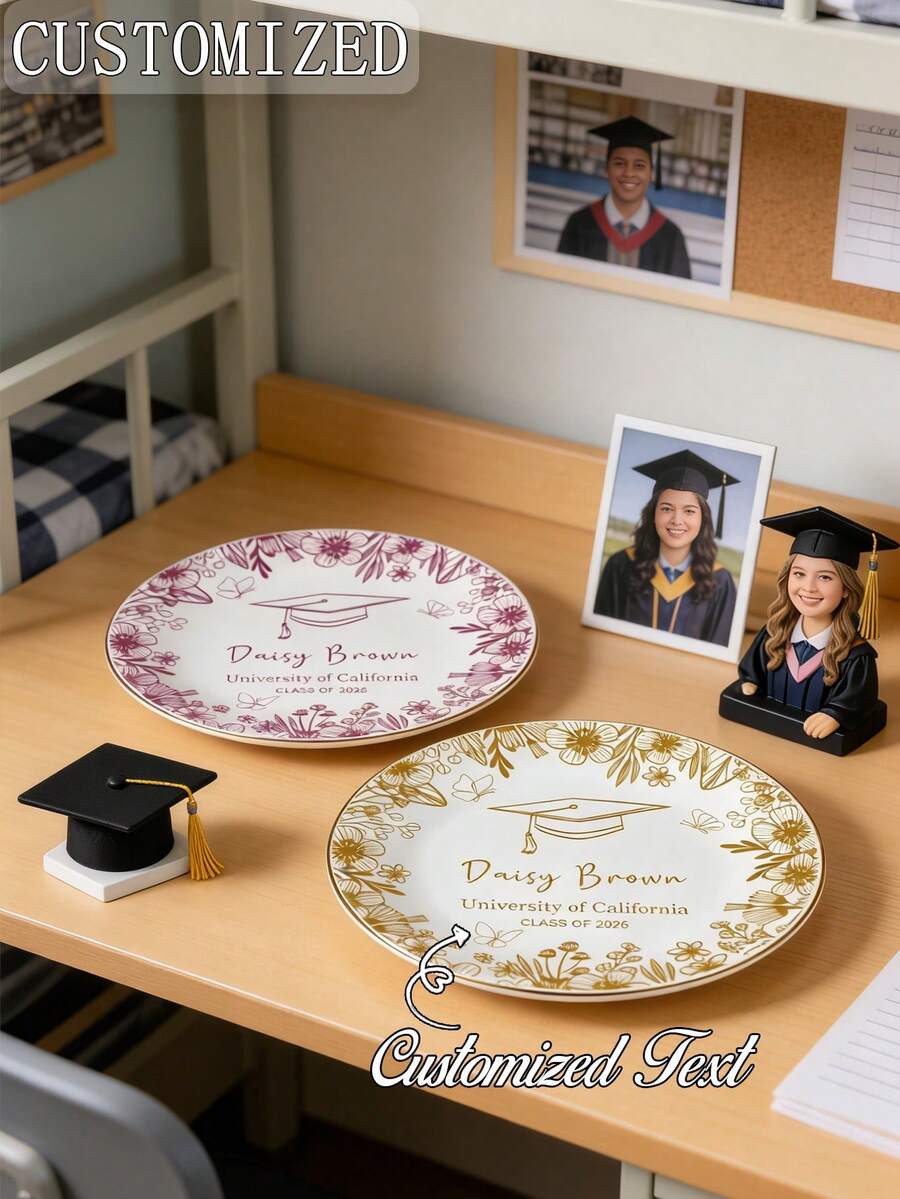 Plato personalizado para joyas de graduación, regalo de graduación, plato personalizado para joyas de graduación, plato para baratijas de graduación, plato para anillos de graduación, regalos de graduación para hija, regalo para mejor amiga. - Multicolor - Ver 1
