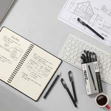 12/24 Pieces Of 0.5mm Black Ballpoint Pens, Suitable For Students Or Office Signing, Exam-Specific Pens, Must-Have Ballpoint Pens For Back-To-School - 24件套裝A - 查看 7