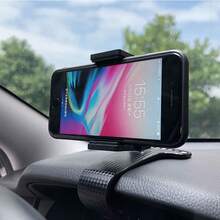 Universal Car Dashboard Navigation Phone Holder With Parking Number Plate Sticker, 360° Rotation, Great Gift For Family And Friends - A - View 4