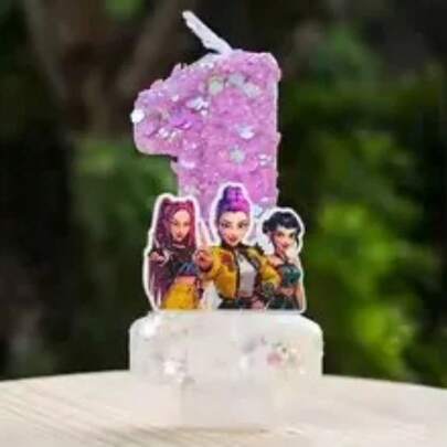 Hasbro Trang trí bánh sinh nhật bằng nến điện tử NEW Girl Numi Mira Zoe, nến điện tử chủ đề K-Pop, trang trí bánh sinh nhật.