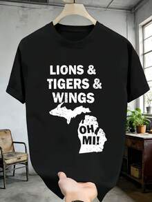 T-Shirts For Men, Men's Cotton T-Shirt - Black - View 2