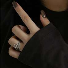 SHINE - Adjustable Double-Layer Ring - Minimalist Style, Premium Stainless Steel - Silver Without Box - View 5