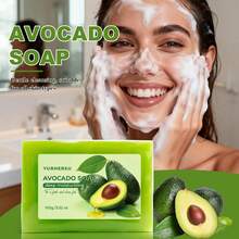 Avocado Soap, Avocado Essence Deep Moisturizing, Repairing Roughness, Improving Elasticity, Fine Foam Gentle Cleansing, Suitable For Face And Body Wash, Unisex 100g - Avocado - View 1