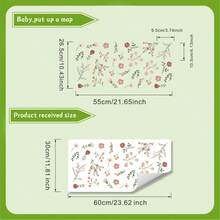 1pc Countryside Floral Wall Sticker, Fresh Leaf Combination, Self-Adhesive Easy To Apply, Decorates Wall With Gentle, Healing Ambience - Multicolor - View 5