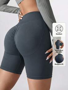 Cross Waistband Design, Simple And Versatile, Suitable For Outdoor Activities, Fitness, Yoga, Running And Other Scenarios. - Grey - View 3