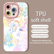 Pastel Colors Rainbow Dreams. This Stylish Phone Case Is Compatible With Samsung, Apple, , , , Transsion, ,  And Honor. Made Of TPU Silicone, It Offers Shock And Drop Protection And A Superior Feel. It's An Ideal Gift For Family, Friends, And Loved Ones, And A Perfect Choice For Valentines Day And Year's Gift. - White - View 5