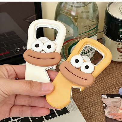 3-In-1 Cartoon Bottle Opener Magnetic Fridge Magnet, Beer Bottle Cap Opener, Can Opener Household Tool