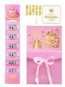 1pc Surprise Birthday Cash Gift Envelope, 6 Card Slots - Elegant Black & Gold Design, Unisex Holiday Wallet, Unique Memorabilia For Any Birthday Celebration, Cartoon Fantasy Theme, Cash Gift Display Box. Exquisite Gift Envelope. Delicate Souvenir. - Multicolor - View 24