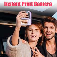 Instant Print Camera 1080P HD Digital Camera Continuous Shooting With Flash Color Printing Paper Graduation Season Gift Holiday Gift Creative Gift For Couples And Friends Suitable For Men And Women - 彩色 - 查看 10