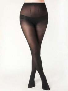 A New Pair Of Women'S 20D Transparent Black Sheer Tights - Smooth And Comfortable, With A Easy And Stylish Design, Versatile For Various Outfits, Suitable For Hand Washing Or Dry Cleaning, Elegant Style, And Comfortable To Wear - màu đen - Xem 3