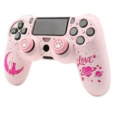 Bộ 4 ốp bảo vệ tay cầm chơi game hình trái tim mèo trăng khuyết, RALAN (1 ốp bảo vệ tay cầm + 2 nắp bọc ngón cái tùy chỉnh) - Xem 4
