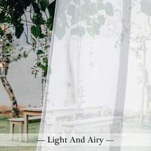 6 Panels Outdoor Waterproof Rod Pocket Semi-Sheer Garden Decor Curtains For Patio, Solid Color Elegant Voile Sheer Lightweight Curtains For Porch, Pergalo, Gazebo, Cabana, Pool - Cream - View 6