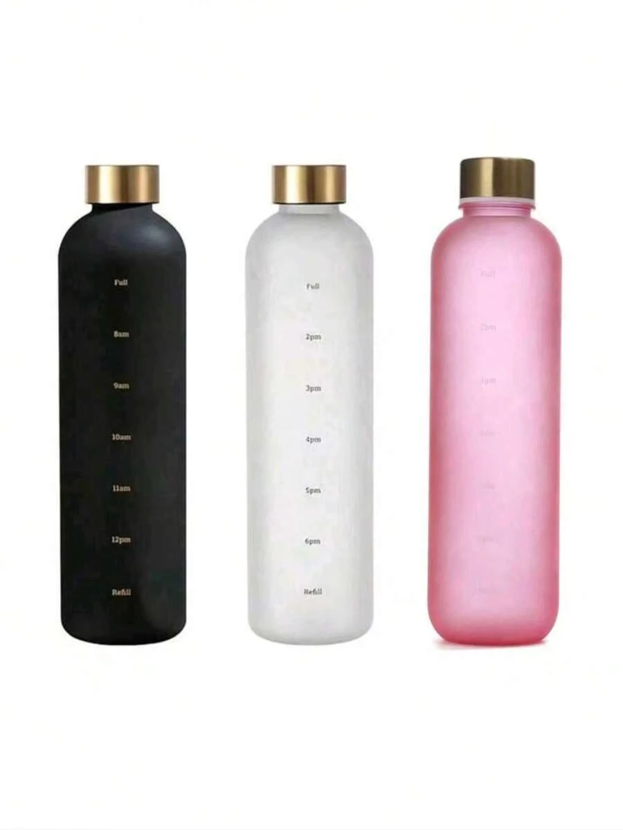 1pc 1000ml Frosted Water Bottle, PortableLeakproof Sports Water Cup ,Suitable ForOutdoor Camping, Driving, Cycling