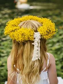 1-48pcs Artificial Yellow Baby's Breath, Bridal Bouquet, Silk Faux Flowers, Wedding Party Decor, Living Room Decor, Room Decor, Bathroom Decor, Wedding Floral, DIY Home Garden Office, Valentine's Day, Birthday Graduation Gift, Artificial Plants, Table Centerpiece Decor, Birthday Party, Holiday Decor Anniversary, Cafe, Office, Garden, Balcony Decor, Fake Flowers - Yellow - View 5