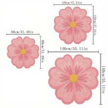 1件粉色渐变花卉仿羊毛装饰地毯，氛围门垫，厚实柔软的绒面材质，适用于客厅、卧室、书房、装饰、卧室地毯、书房地毯、客厅地毯、迎宾垫、办公室装饰、区域地毯、厨房地毯、游戏室地毯、浴室垫，时尚家居装饰 - 彩色 - 查看 6