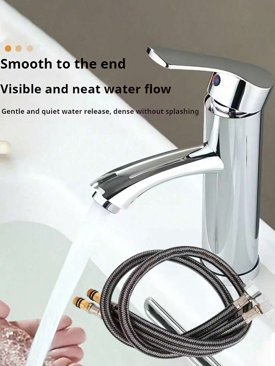 Bộ 3 vòi chậu rửa mặt tròn một tay cầm. Vòi trộn nước nóng lạnh hiện đại. Thiết kế lõi van sứ. Điều chỉnh nước nóng lạnh. Vòi cong cao tiết kiệm nước. Kết nối G1/2 inch. Cấu trúc nhựa bền chắc. Bề mặt mài bóng. Thích hợp cho chậu rửa mặt, bồn rửa xe RV, nhà bếp và phòng tắm hiện đại. Phụ kiện trang trí nhà cửa thiết yếu. Món quà Giáng sinh lý tưởng.