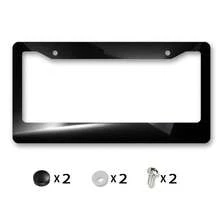 Metallic License Plate Frame, License Plate Cover, Geometric Bevel Modern Art Design, Suitable For Outdoor Car Decoration, Perfect For Contemporary Architecture Enthusiasts,Car Must Haves,Car Decor,Car Cover,Car Acessesories>Essentials,Car Picks,Gifts - style1 - 查看 7