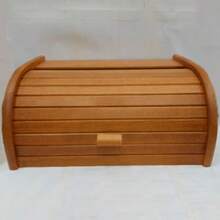 1pc Bamboo Bread Box, Available In Two Sizes And Multiple Colors, Modern Bread Box, Portable Extra-Large Storage Container, Household Wooden Food Storage Box. - Multicolor - View 15