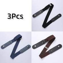 1/2/4条装弹力腰带，可调节无扣腰带，适合搭配牛仔裤和休闲裤，男女通用，隐形弹力腰带，塑形腰带 - 无扣舒适，可调节弹力，完美搭配牛仔裤和休闲裤 - 凸显身材曲线，复古弹力腰带 - 无扣，隐形贴合，男女通用，舒适弹力，均码 - 彩色 - 查看 43