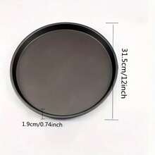 1 Khay nướng pizza chống dính 9/11/12 inch bằng thép carbon, khay nướng pizza tròn nông, dụng cụ nướng bánh - màu đen - Xem 13
