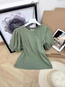 T-shirts pour femmes - Militaire verte - Voir 10