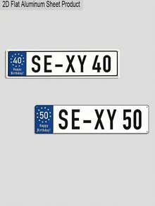 1件复古趣味生日主题铝制挂饰，2D平面“SE-XY 40/50”设计，40*10厘米，是送给家人和朋友的理想生日礼物，也可用于家居、派对、房间、车库、拍照道具装饰。 - 彩色 - 查看 1